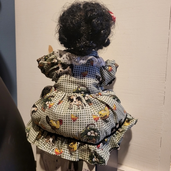Vintage Handmade Porcelain African American Doll - Picture 3 of 6